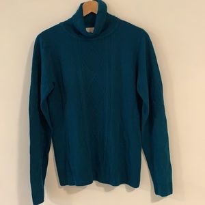 Carolyn Taylor Teal Turtleneck